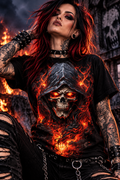 Hellfire Reaper Cotton Graphic T-Shirt
