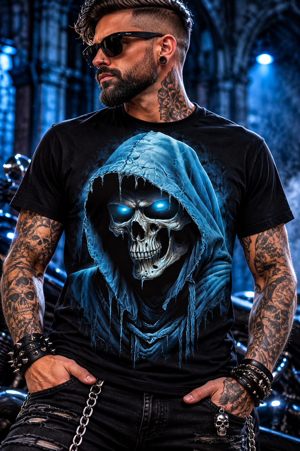 Frost Reaper Cotton Graphic T-Shirt