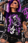 Violet Riot Cotton Graphic T-Shirt