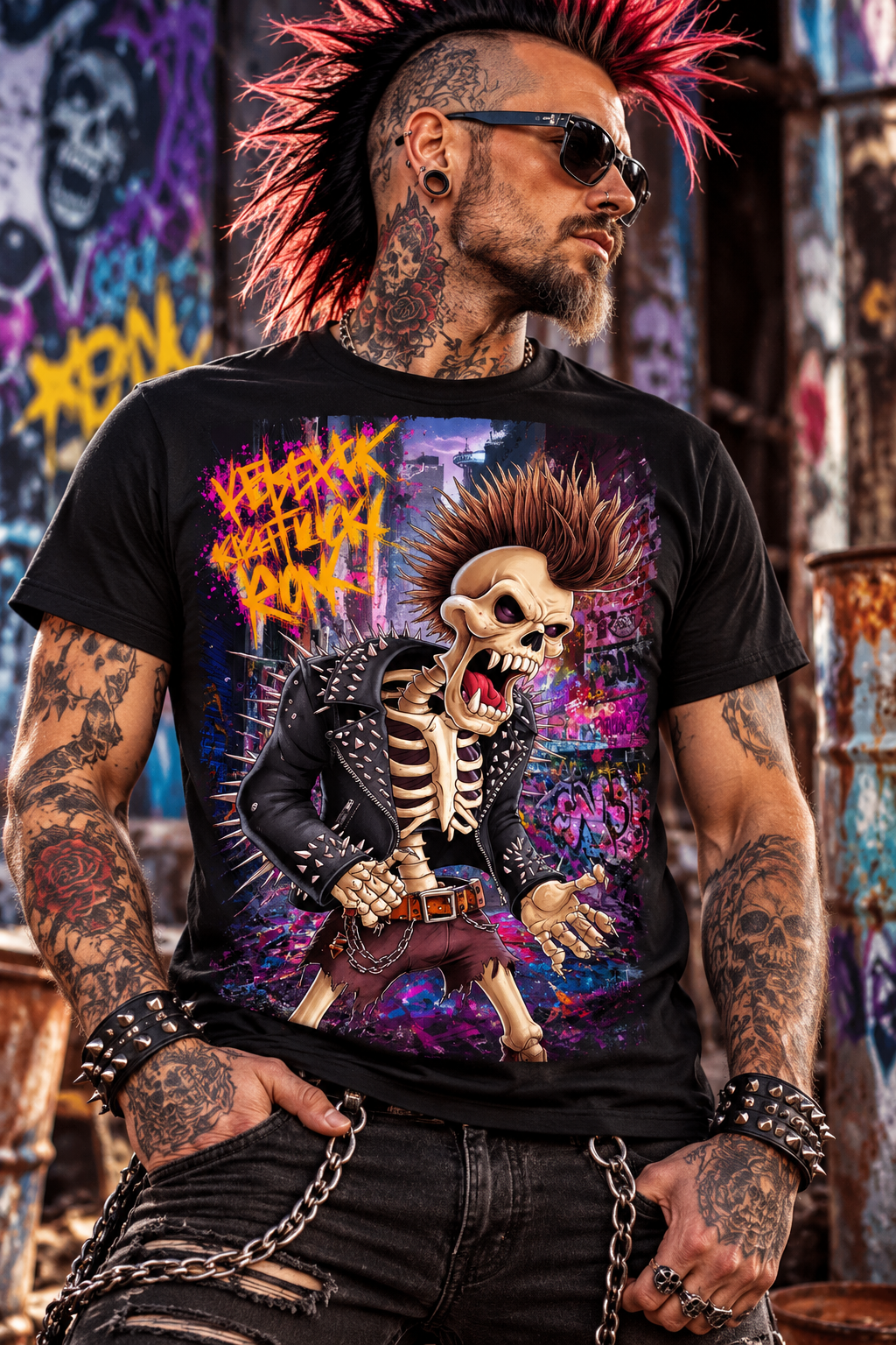 Rattle Riot Cotton Graphic T-Shirt