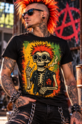 Bone Rebel Cotton Graphic T-Shirt