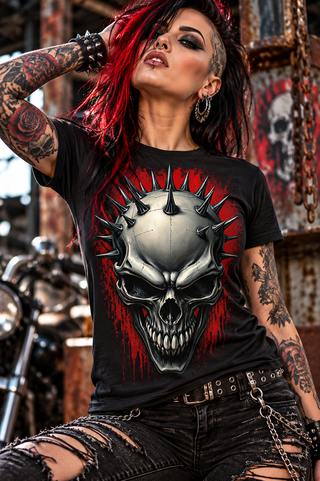 Chrome Menace Cotton Graphic T-Shirt