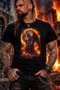 Inferno Reaper Cotton Graphic T-Shirt