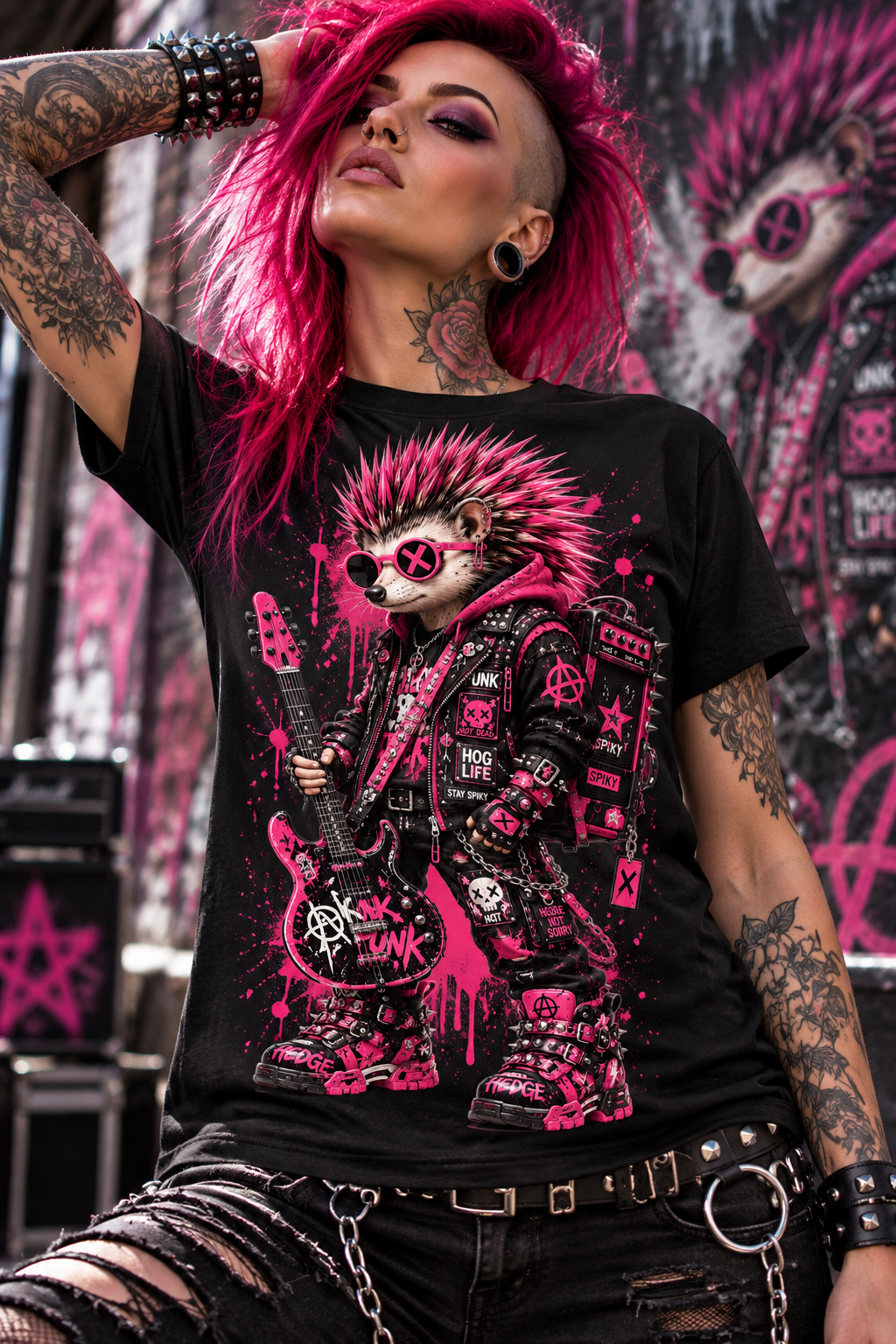 Prickle Riot Cotton Graphic T-Shirt