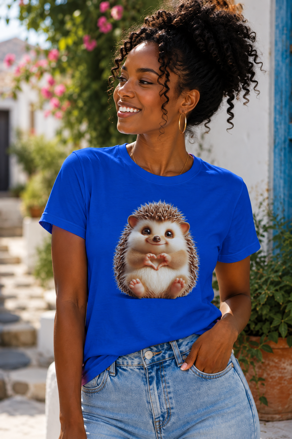 Hedgehogs blue mockup