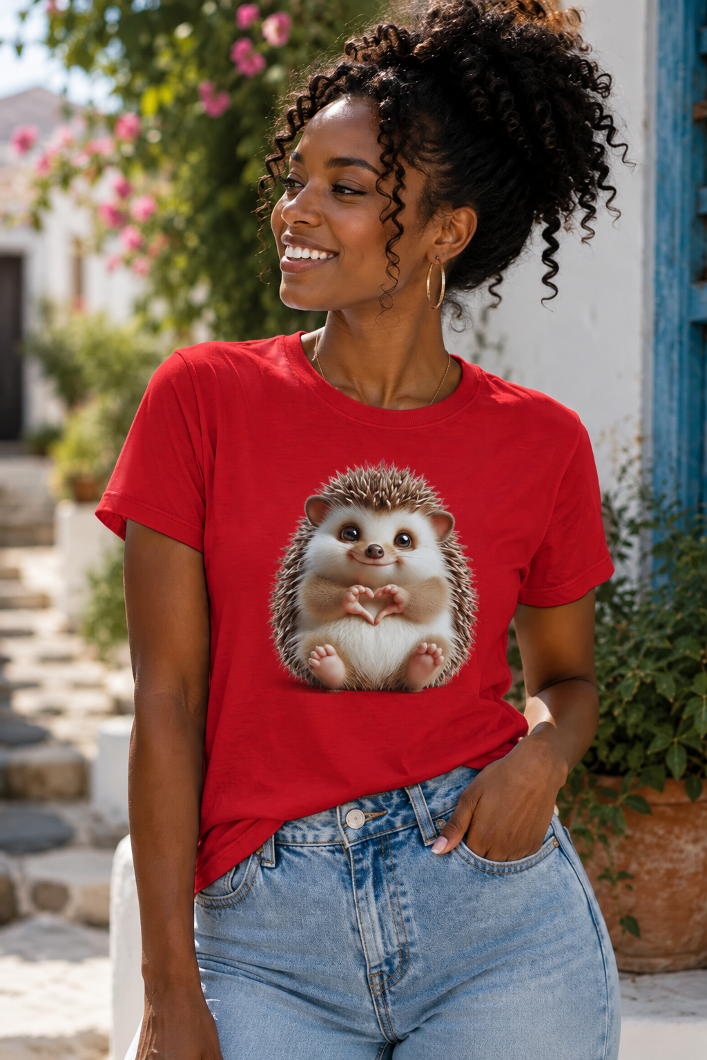 Hedgehogs red mockup