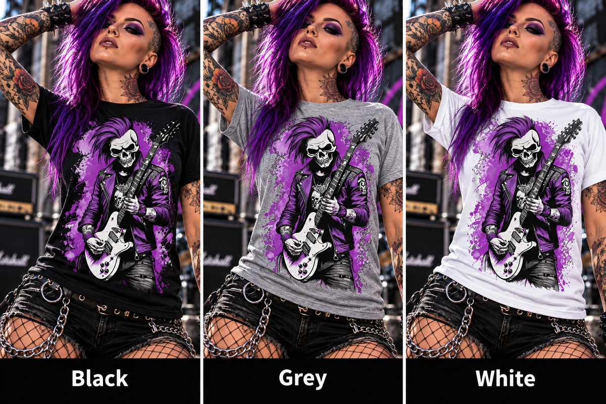 Violet Riot Cotton Graphic T-Shirt