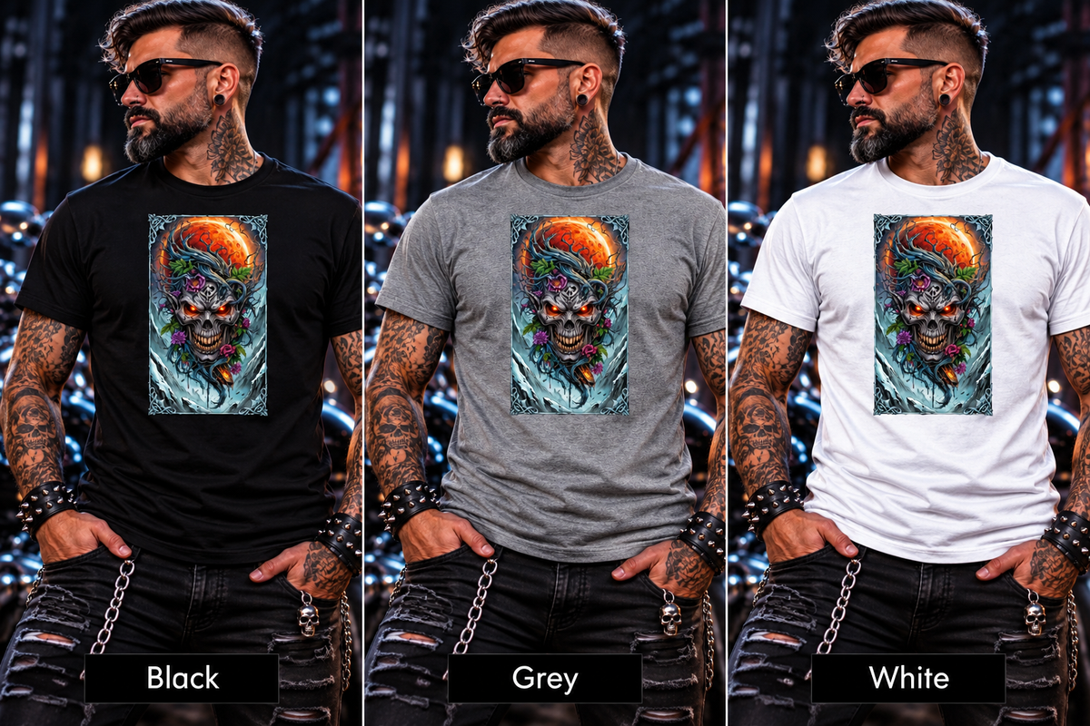 Bloodmoon Bloom Cotton Graphic T-Shirt