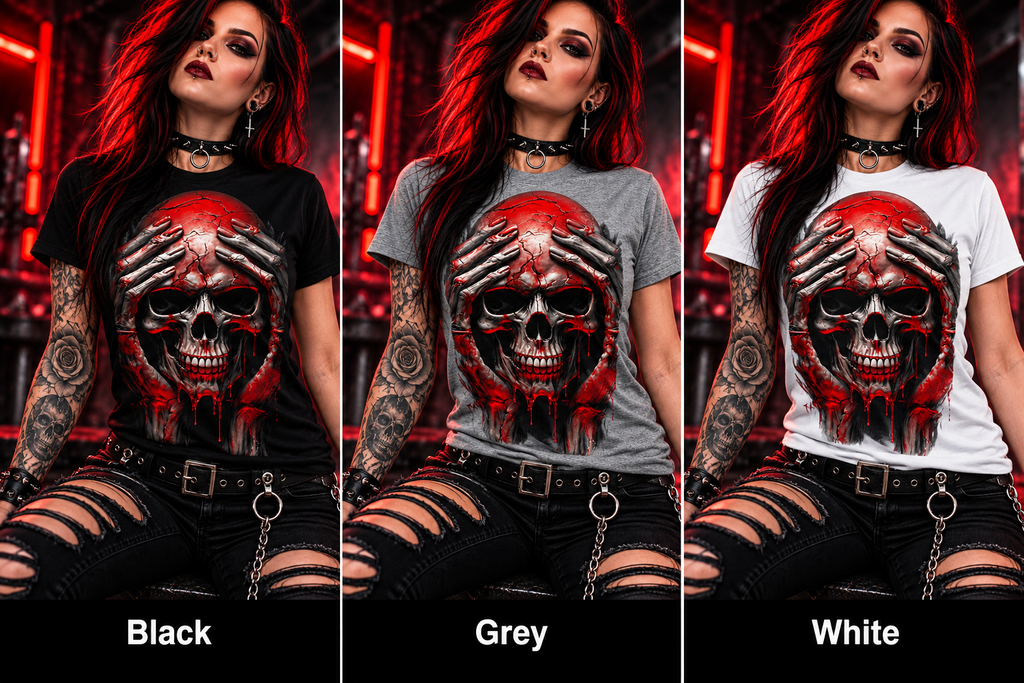Crimson Torment Cotton Graphic T-Shirt