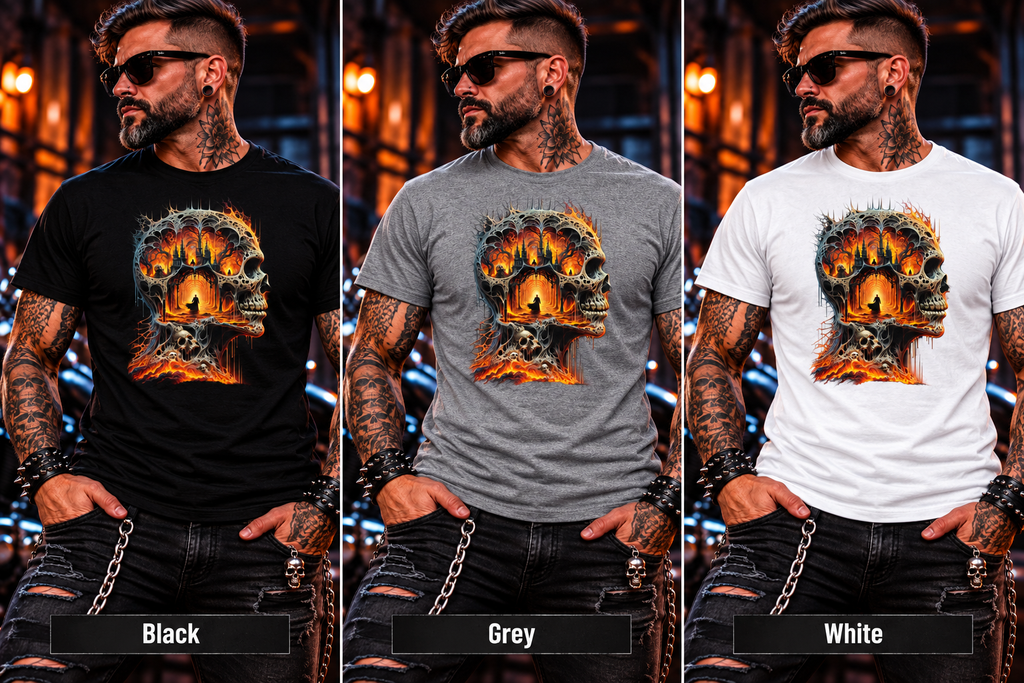 Hellbound Cathedral Cotton Graphic T-Shirt