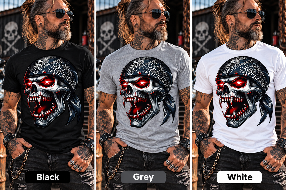 Crimson Outlaw Cotton Graphic T-Shirt