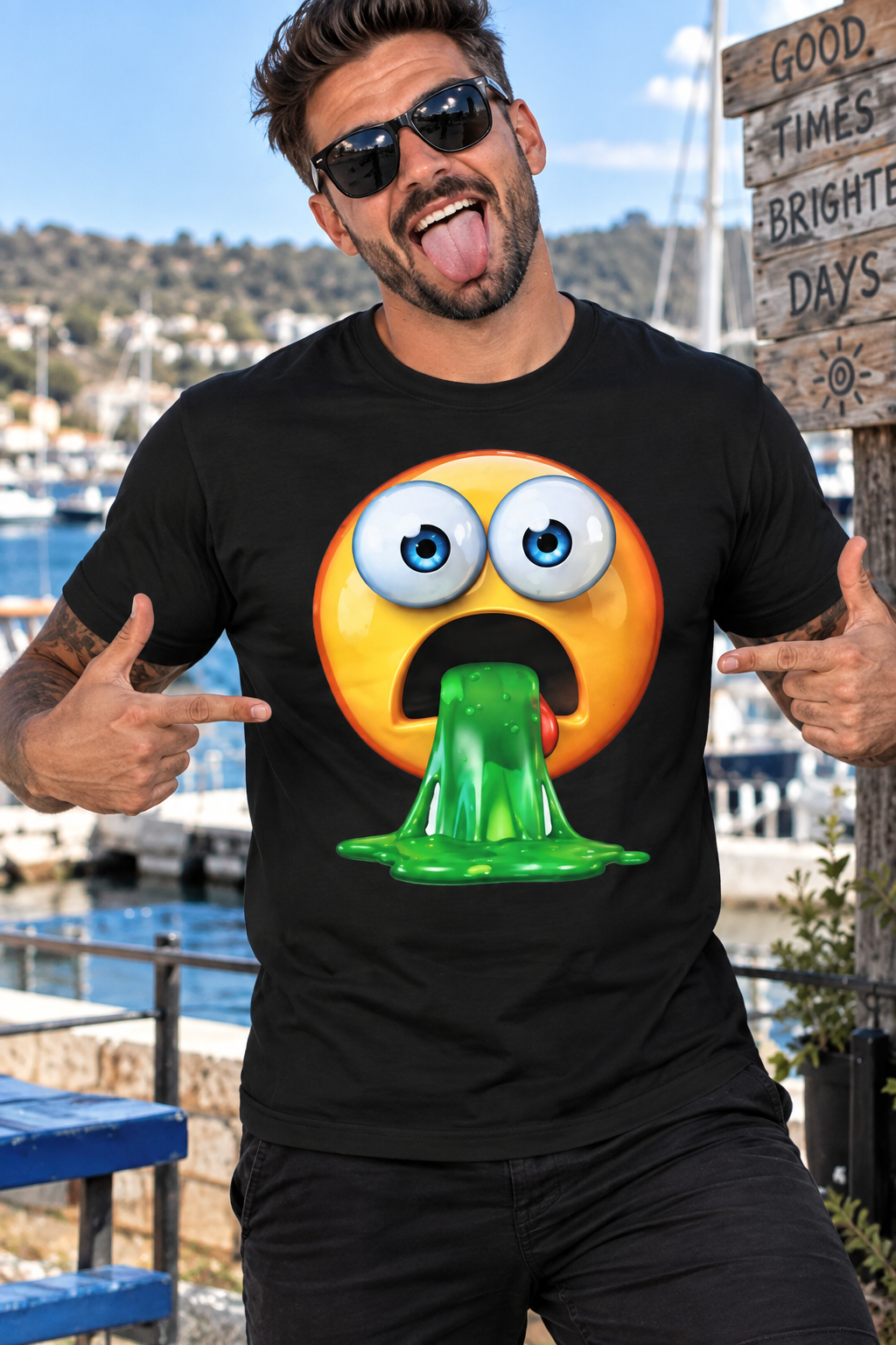 Emoji Sick T shirt
