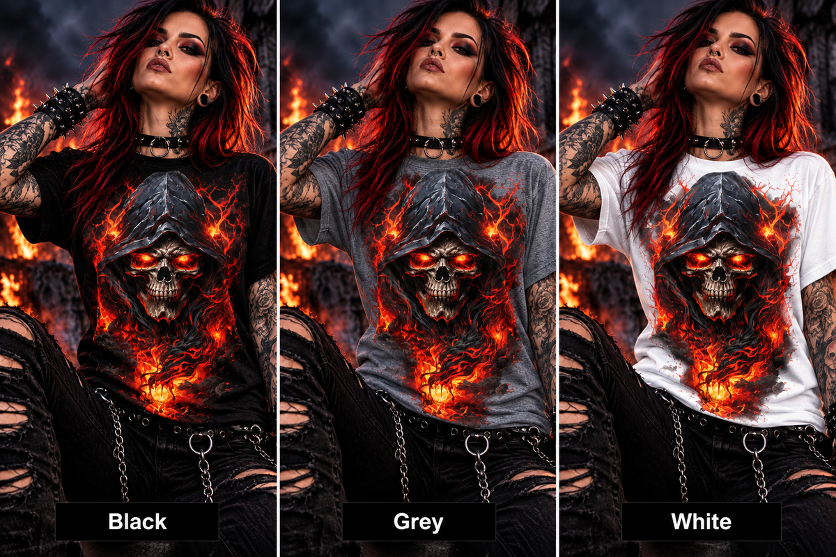 Hellfire Reaper Cotton Graphic T-Shirt