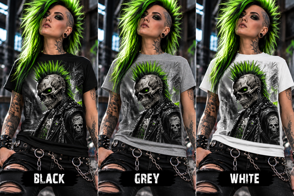 Neon Anarchy Cotton Graphic T-Shirt