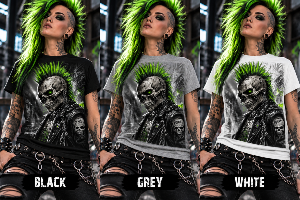 Neon Anarchy Cotton Graphic T-Shirt